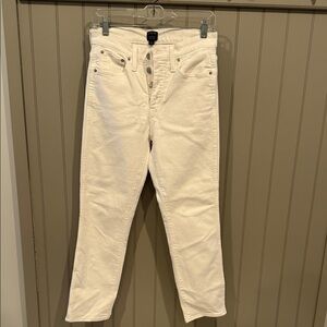 J. Crew Women’s White High-Rise Vintage Straight Jeans